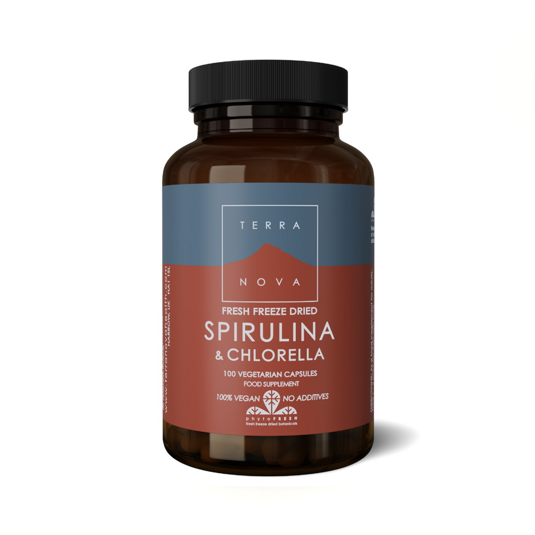 Terranova Spirulina & Chlorella 500mg 100 Capsules